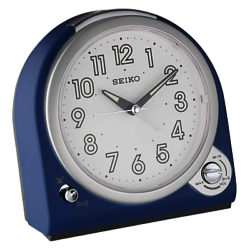 Seiko Volume Control Alarm Clock, Blue
